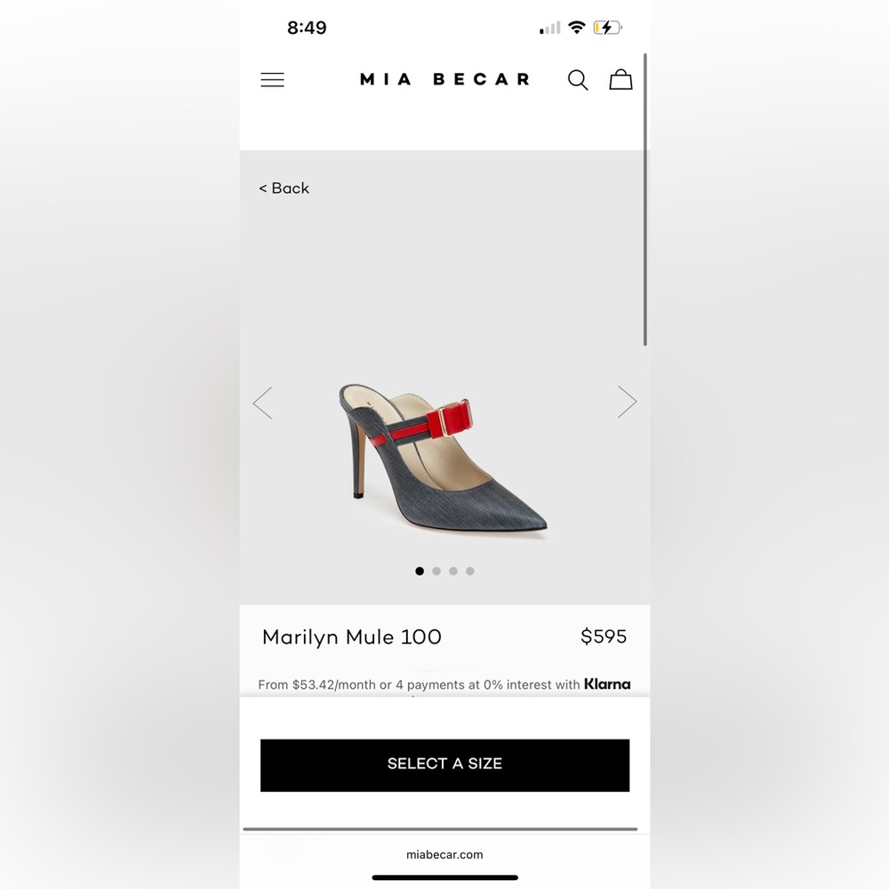 Elegant Red and Gray Marilyn Mule - Picture 6 of 6